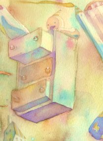 「人生の過去掘り起こして見たら、前向きになれるような場面みつけられますかしら…せち」|橋賢亀(はし　かつかめ) katsukame hashiのイラスト