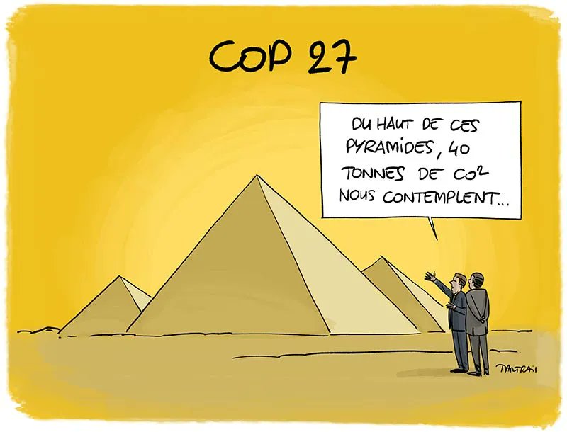 tartrais's tweet photo. On a eu des tas de bonnes intentions à la Cop 27. (@publihebdos - 24 novembre 2022 - #humour #Cop27 #CharmElCheikh ) https://t.co/oFEOHbadGA