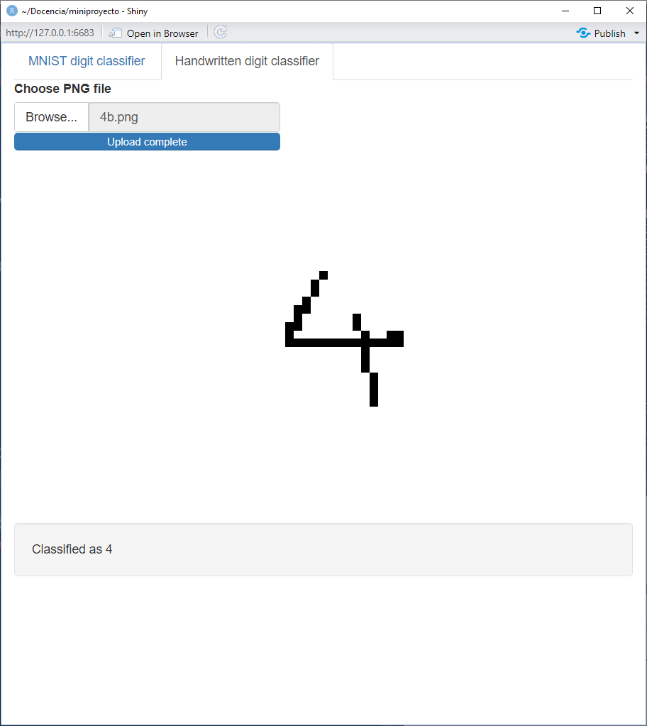 qsdgrnj's tweet photo. Yesterday, on the last day of the Technical and Scientific Programming course at #Deusto, my students developed a #Shiny application for handwritten digit identification using the #MNIST database and k-NN.

It worked fast and well!  👇 #RStats https://t.co/ct3WYmd2Ug