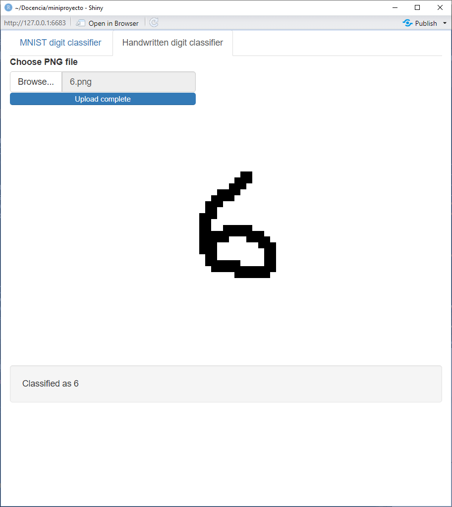qsdgrnj's tweet photo. Yesterday, on the last day of the Technical and Scientific Programming course at #Deusto, my students developed a #Shiny application for handwritten digit identification using the #MNIST database and k-NN.

It worked fast and well!  👇 #RStats https://t.co/ct3WYmd2Ug