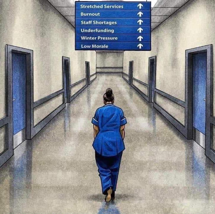 Huge amount of respect and solidarity with my profession, this morning! For past colleagues, current colleagues and for a better future for our student nurses. #Nursingstrike