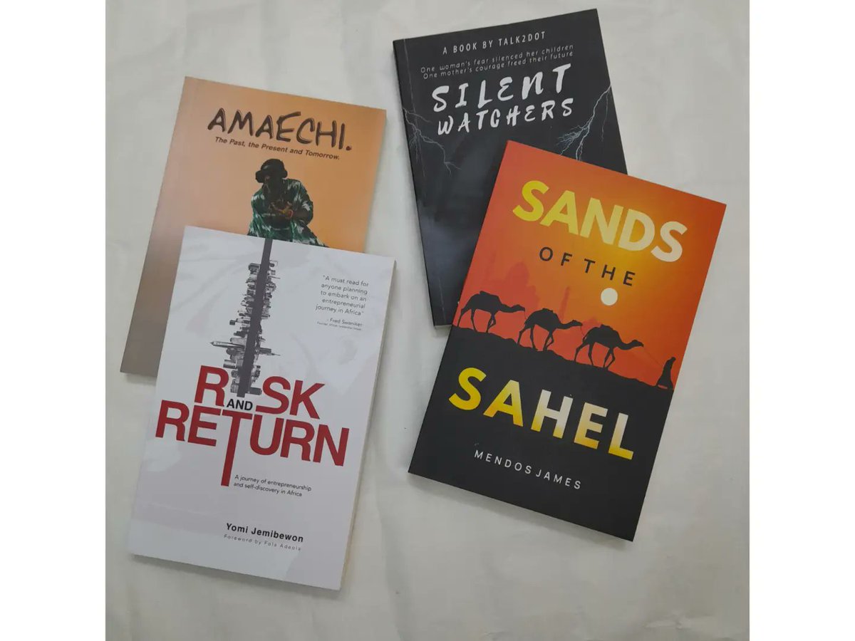 Rovingheights's tweet photo. It's a Good Day to Show off Some of our Newest Titles by our Amazing Self Published Authorsπππ
#AfragileBoyAndanAirforceOfficer NGN 12,000
#Rooftop NGN 7000
#Resilient NGN 2000
#LimitlessMonday NGN 2800
#Thepowerofvisualisation NGN 3000
#Silentwatchers NGN 5500 https://t.co/UwuifjAypQ