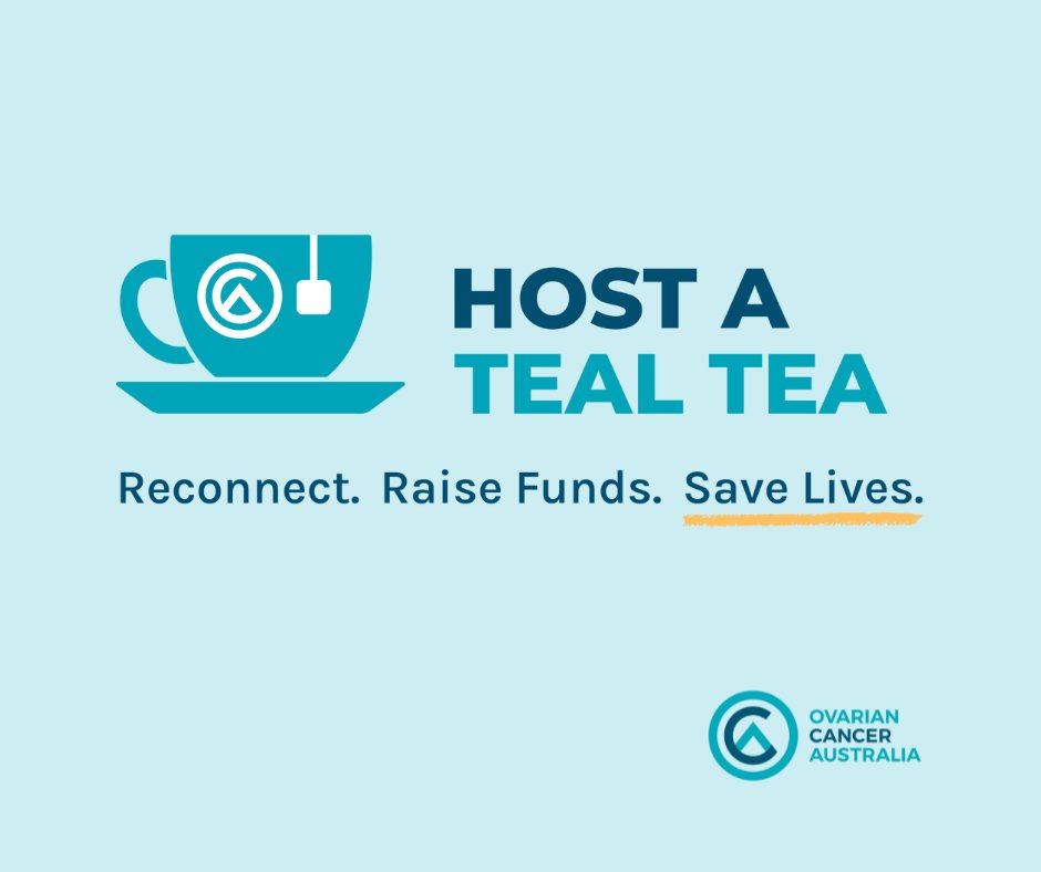 OvarianCancerOz's tweet photo. Bring everyone together to support a good cause by hosting a #TealTea. From a morning tea with colleagues to a Sunday picnic with friends, organise a get together and raise funds to support those affected by #ovariancancer.  

Register your interest now: https://t.co/eA2yua2xT9 https://t.co/9XElv6hdhg