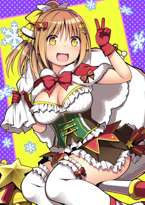 マジカルサンタさんの一足早いメリークリスマス!🎄 #フラワーナイトガールイラスト 