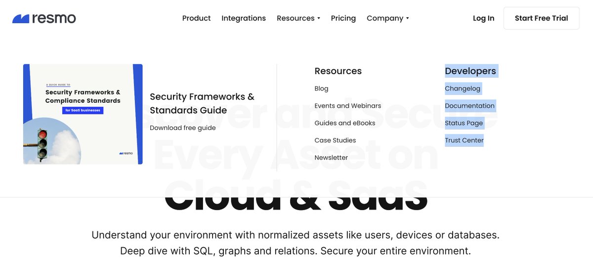 Serhat Can (@srhtcn) on Twitter photo Our low-cost & high-return secret sauce for gaining user trust and improving DevEx;
Changelog - changelog.resmo.com <a href="/announcekit/">AnnounceKit</a>
Docs - docs.resmo.com <a href="/GitBookIO/">GitBook</a>
Status Page - resmo.statuspage.io <a href="/Statuspage/">Atlassian Statuspage</a>
Trust Center - trust.resmo.com <a href="/trustpage/">Trustpage</a> Our low-cost & high-return secret sauce for gaining user trust and improving DevEx;
Changelog - changelog.resmo.com <a href="/announcekit/">AnnounceKit</a>
Docs - docs.resmo.com <a href="/GitBookIO/">GitBook</a>
Status Page - resmo.statuspage.io <a href="/Statuspage/">Atlassian Statuspage</a>
Trust Center - trust.resmo.com <a href="/trustpage/">Trustpage</a>