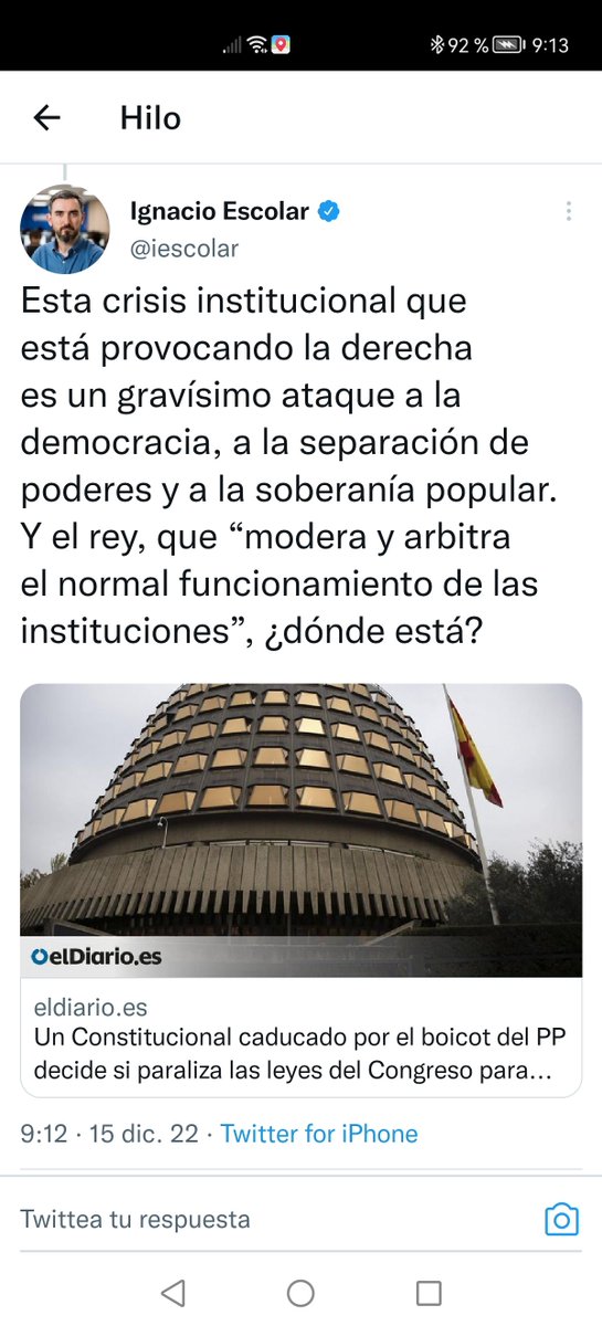 SORPEPITAS's tweet photo. Nachito ataque ha la  Democracia es hacer Leyes con golfos y corruptos a su gusto  y los que quieren  romper España  un saludo .@iescolar https://t.co/O6UZ47Nsk3