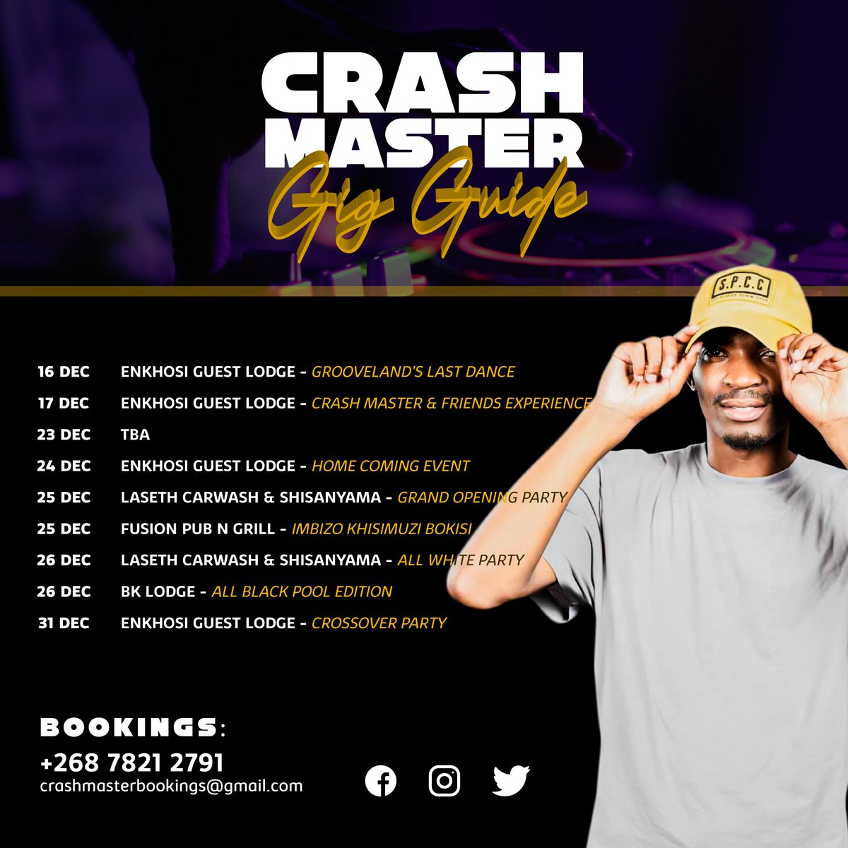 CrashMaster_dj's tweet photo. Here is a summary of my gigs this festives. Still available for bookings... see you in your city π
#MasterGroove https://t.co/3WdS2tV04a