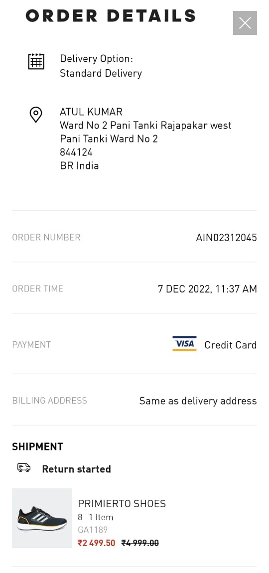 gameofclicks_'s tweet photo. I received a defective product as one shoe is smaller than other from Adidas official website. Placed a return but no one has yet come to pick it up. Neither any call,chat help is working. How do i return that defective shoe with such pathetic service?
@adidas  @adidasrunning https://t.co/jPvNzyCrzA