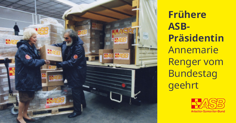 asb_de's tweet photo. Heute gedenkt der @Bundestag der früheren ASB-Präsidentin Annemarie Renger, die vor 50 Jahren zur ersten Präsidentin des Bundestags gewählt wurde und zugleich von 1985 bis 2008 als erste Frau an der Spitze des Arbeiter-Samariter-Bund (#ASB) stand.
1/2 #renger #meinasb https://t.co/DFpOsYD6co