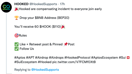 shwonti's tweet photo. @HookedSupports 0x1bcfd7cd5d22d36f7aae7a213da6769a3b77e50d https://t.co/qjojv9QQTu