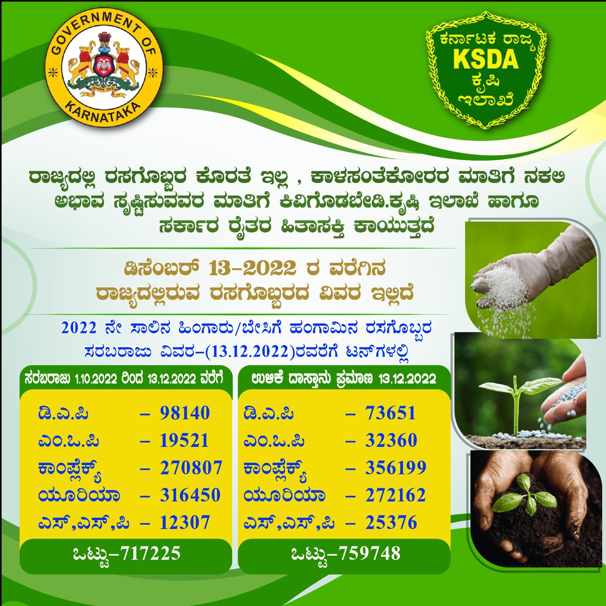 Department of Agriculture - ಕೃಷಿ ಇಲಾಖೆ, ಕರ್ನಾಟಕ tweet media