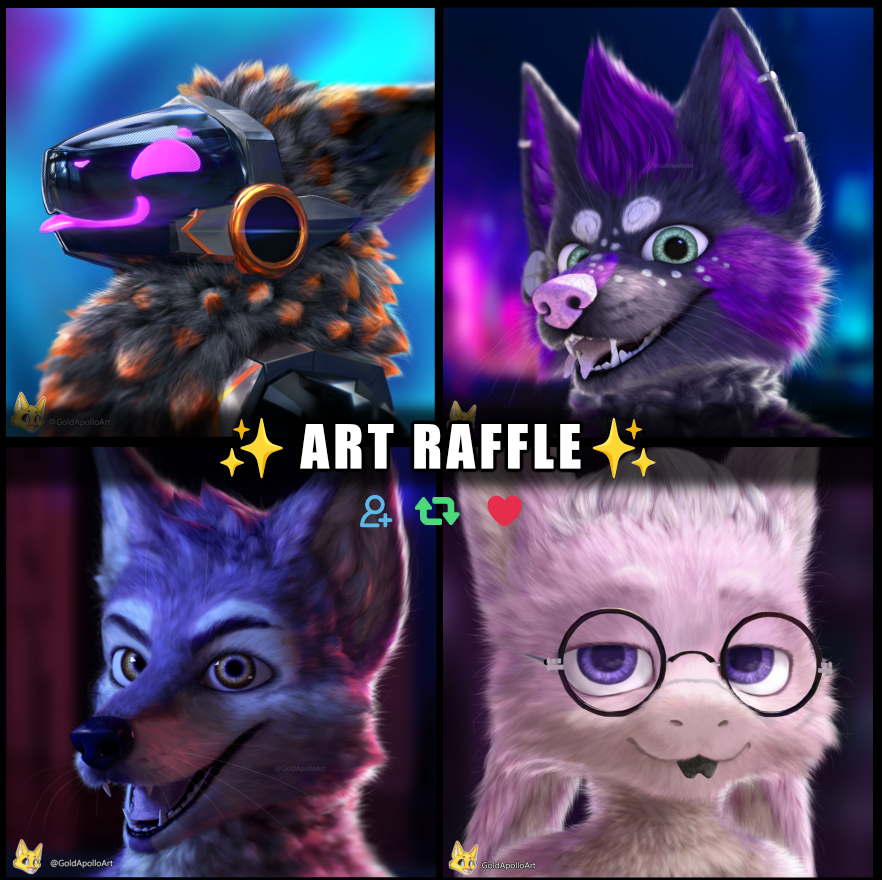 GoldApolloArt's tweet photo. ✨Art Raffle ✨

Hello everyone, we are coming to the end of a very eventful year! 

🥇Winner will get an Icon of their character- examples below ⏬ - All species welcome! 

‼️ RULES ‼️

💚Like and RT this post
💚Follow 
💛[Optional] Comment your OC!

Ends 5th January https://t.co/PqFSJDfzWf