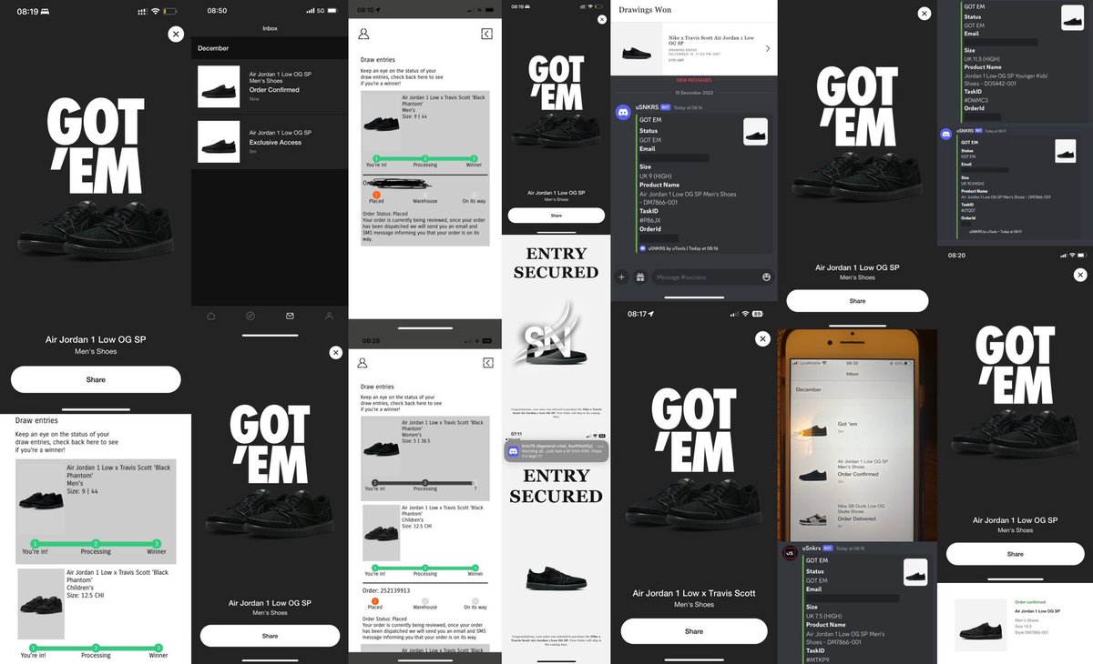 SwiftNotifyUK's tweet photo. And We’ve Done It Again…👀

Jordan 1 Retro Low OG SP Travis Scott Black Phantom Absolutely Cooked By Our Members✅

Here’s Just A Sneak Peak At Our Success From This Morning, W’s Still Coming Through😈

🚨Never Miss Again Join Today @ https://t.co/sFhv4PZbtA https://t.co/GyPZKtUcec