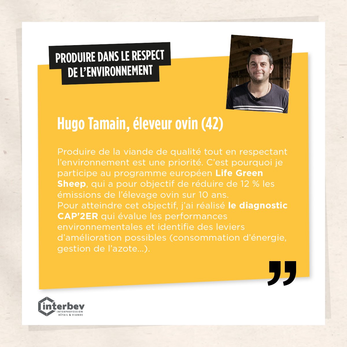 Interbev_fr's tweet image. 📣S’engager en faveur de la durabilité des viandes, avec Hugo, éleveur #ovin.
🎬Son témoignage en vidéo : player.vimeo.com/video/747583291
📰#FLEXIPROS #Elevage #LifeGreenSheep #CAP2ER