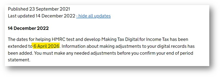 MikeLavan_'s tweet photo. @agoodall4 @HMRCgovuk @TaxNotes Curiously, HMRC updated their MTD ITSA guidance yesterday afternoon referring to a new "test &amp; development" date of 6 April 2026 (see image), though this morning that update has been removed... 

https://t.co/nl7ZlVWymU https://t.co/uPIXH7EE2P