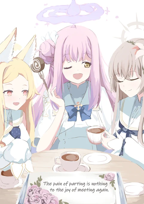 TeaPartyお茶会(ミカ、セイア、ナギサ)#BlueArchive #ブルアカ 