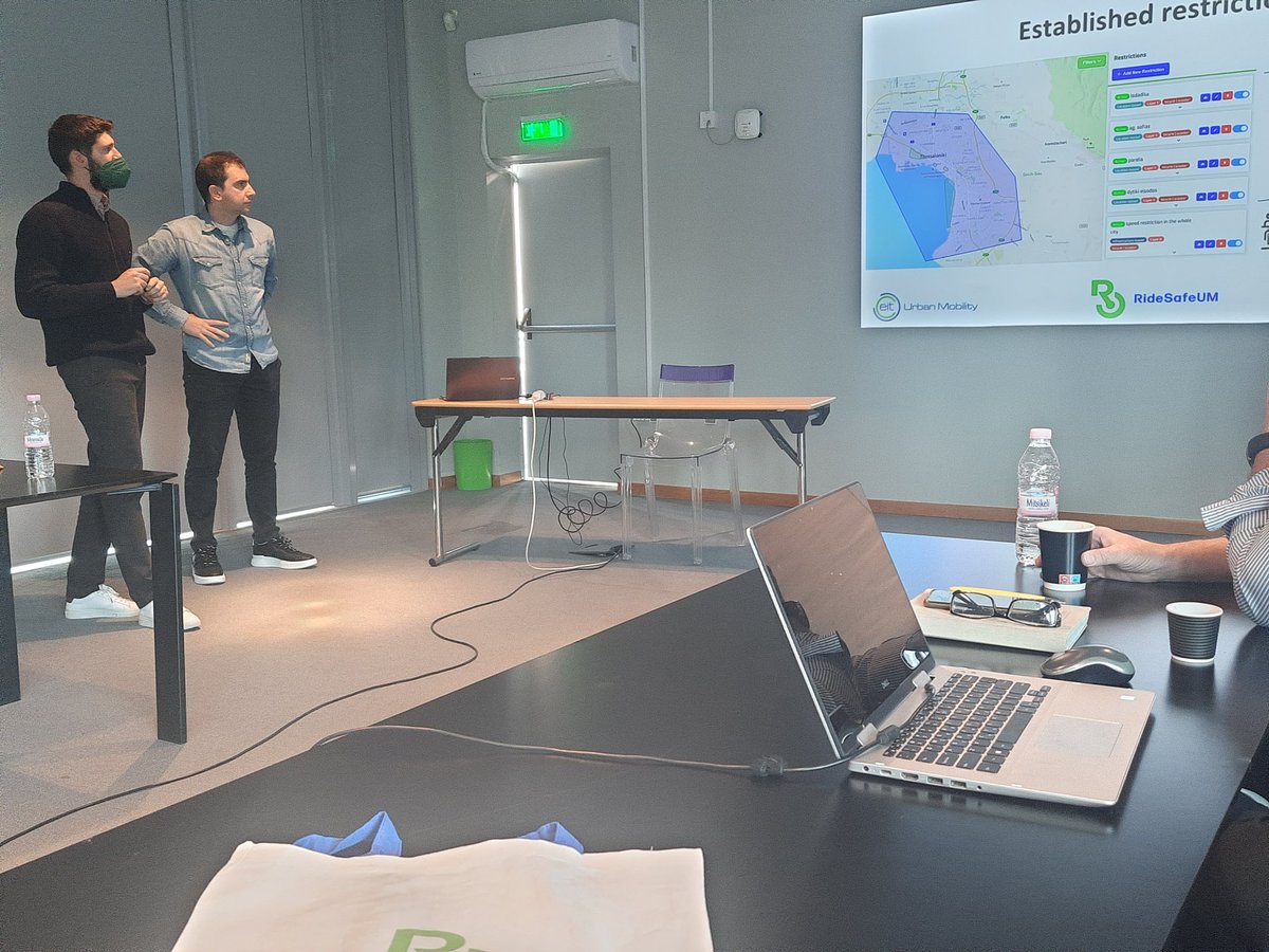 The #RideSafeUm results and lessons learned are presented today at Thessaloniki.✌️Kudos to the <a href="/RideSafeUM/">RideSafeUM</a> team for creating such a tech solution on an issue that concerns most of the cities and that is #Micromobility #safety 🛴🚲