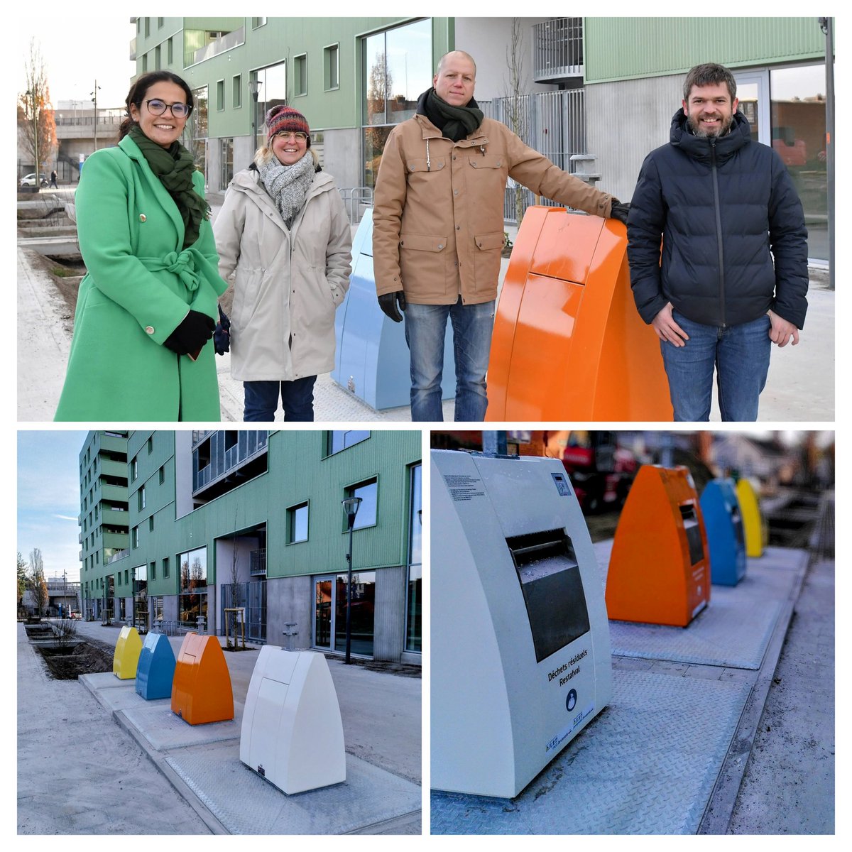 2 nouveaux #espacestri à #anderlecht, les points d'apport volontaires, c'est le futur de la gestion des déchets. Merci <a href="/CityDevBrussels/">citydev.brussels</a>