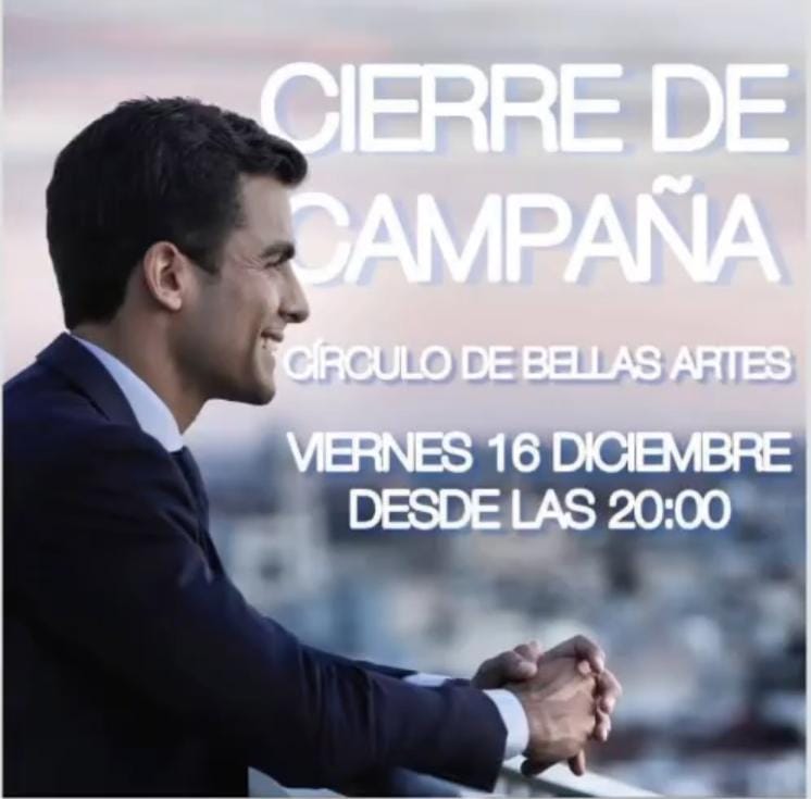 Acto de agradecimiento a quienes nos han acompañado en las #EleccionesICAM2022 para volver a ser un #ICAM respetado, unido y al servicio de los colegiados. 

📅Viernes 16 de diciembre
⌚️Desde las 20 horas
📍Círculo de Bellas Artes
✉️Confirmar asistencia: eventbrite.com/e/entradas-gra…