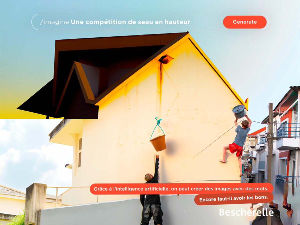 Brillante campagne print du Bescherelle : même les IA les plus avancées ont besoin d'une orthographe impeccable. 📕 (Agence : Brainsonic)