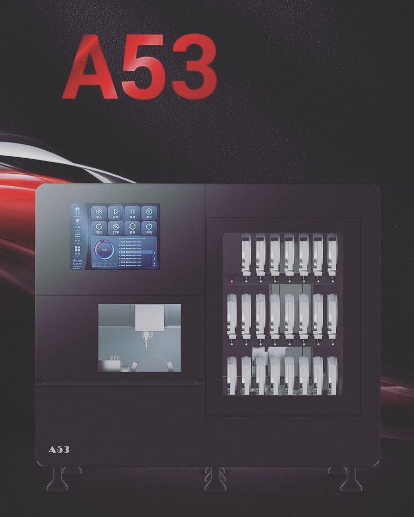 Upcera A53
IOT Blank Tank 5-axis Milling Machine
🔴Unattended, Intelligent, 24-Hour Productivity
🔴24 discs automatic changer
🔴New Fully-Integrated Webcam
🔴Intelligent Tool Control
#upcera #A53 #millingmachine #digitaldental #dentallab #dentistry #5axismilling #IoT