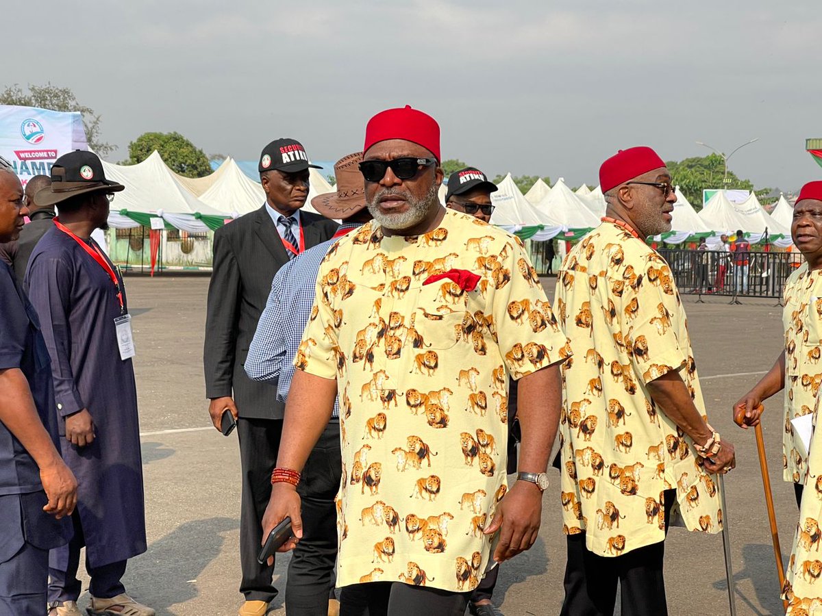 Bulama8976's tweet photo. #AtikuOkowa2023 #AtikuOrganizingForAction 
High Chief Ben Ndi Obi, an elder statesman and one of the leaders of the PDP in Anambra state, Professor Obiora Okonkwo, DG of the Atiku/Okowa Presidential Campaign in the state and other party leaders at Ekwueme Square, venue of the... https://t.co/7mV3YTEbEe
