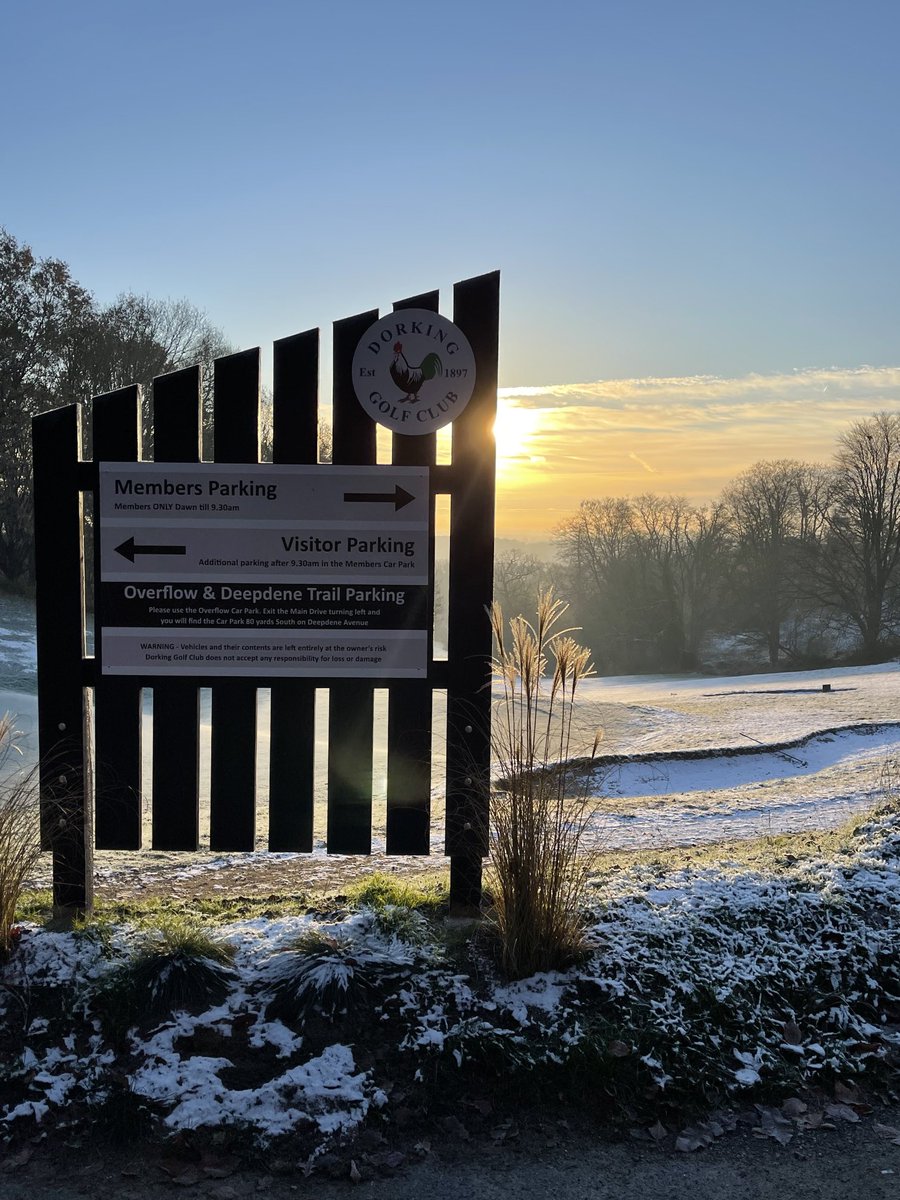 Course is Open for Winter Golf, £10 for unlimited Golf and a Hot Beverage Valid 15, 16, 17 &amp; 18th December. Call Dorking on 01306 886917 Quote Twitter