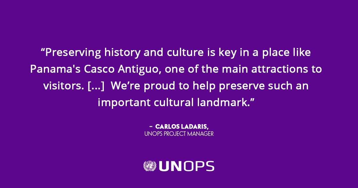 UNOPS's tweet photo. Panama’s Palacio Bolivar and its surrounding wall has historical significance, but 2 centuries later, the structures continue to deteriorate.

Together with @CancilleriaPma, we’re helping change this: https://t.co/7GLMhmBqpe https://t.co/Zd50cfkiXc