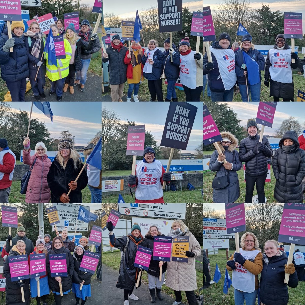 Vicky_RGN's tweet photo. @RCNPlymouth @RCNSouthWest #EnoughIsEnough #RCNStrike #FairPayforNursing  Great turn out at University Hospitals Plymouth Thank you to all our members 👍😀 https://t.co/0HJmJvBmHE