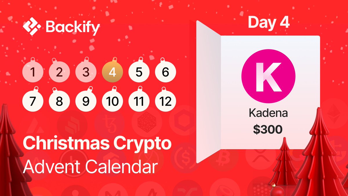 Be one of 3 Lucky Winners of $100 worth of $KDA.

Scale up your portfolio.

Retweet to Enter!

#Backify #CryptoCalendar #Kadena