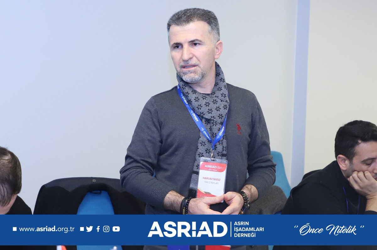 İş dünyasında vizyon, bugünün hayalini yarının gerçeği kılmak için ortaya konan çabadır.

ASRİAD İş Geliştirme Başkanlığı tarafından düzenlenen 180. Ticaret Toplantısı, Bey İstanbul Grup A.Ş. Y.K. Üyesi Ali Kutlu Bey'in ev sahipliğinde gerçekleştirildi.

#öncenitelik