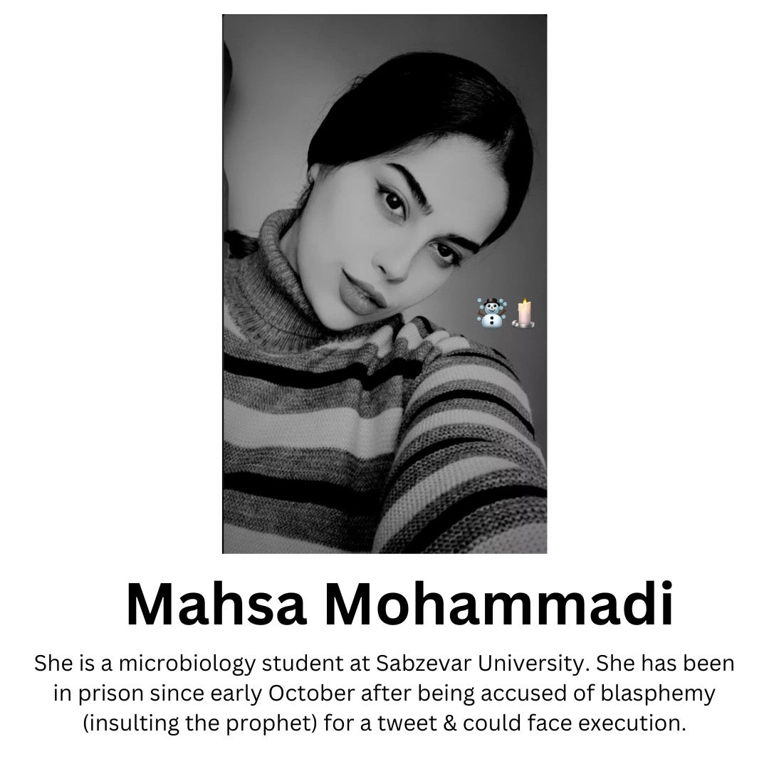 halfmoon_ra's tweet photo. متن انگلیسی برای #مهسا_محمدی
اگر متن دیگه ای هم داشتین ممنون میشم منشن کنید
#مهسا_امینی https://t.co/KgRS7Lzxsc