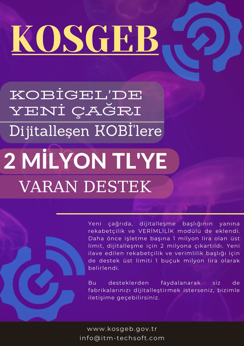 itmtechsoft's tweet image. KOSGEB Kobigel destekleri sayesinde fabrikalarınızı dijitalleştirebilirsiniz. 2 milyon TL&apos;ye varan desteklerle birlikte siz de teknolojik dönüşüme başlayın.

Fabrikalarınıza teknolojiyi birlikte taşıyalım.

#kosgeb #kobigel #verimlilik #destek #tesvik #kazanim #teknoloji #cozum