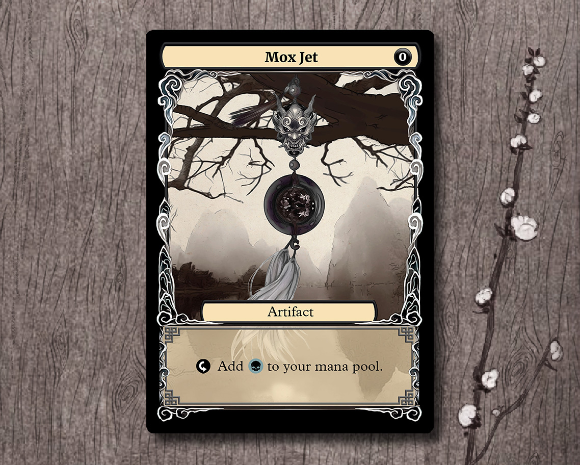 My custom Japanese Mox Jet will be avaliable on
magicalproxy.etsy.com soon !

#mtg #mtgcommunity #magic #magicthegatheringcards #mtgtokens #mtgo #mtgcollection #custommtg
#magicthegatheringcommunity #magicthegathering #magicthegatheringartwork  #mtgfanart #mtgproxy #mtgproxies