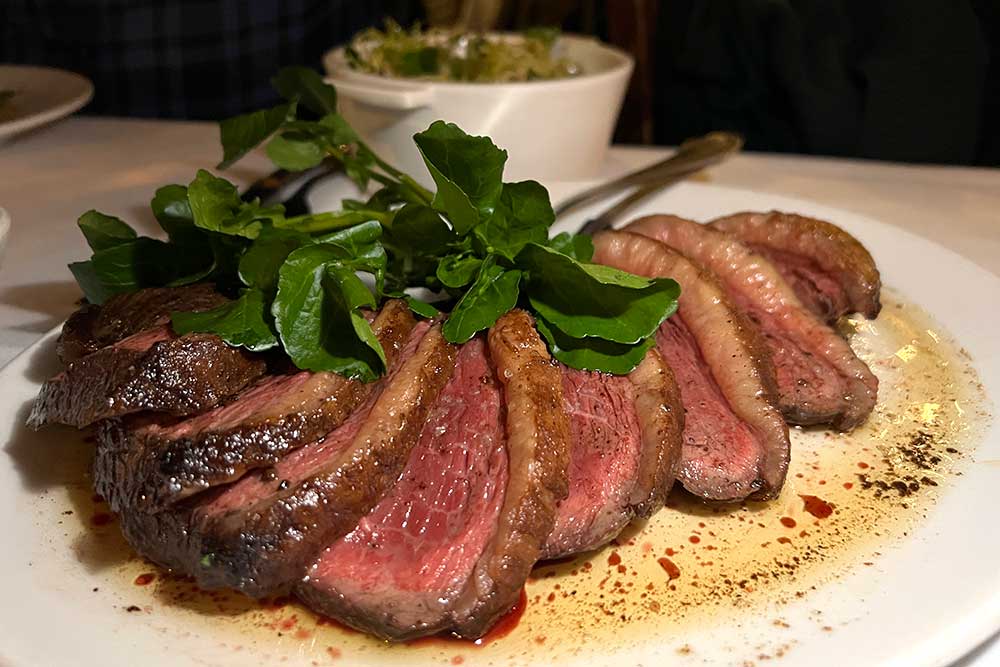 Aiguillette for two with bearnaise at Bouchon Racine - our Test Drive of Henry Harris's new place is now up hot-dinners.com/Gastroblog/Tes…