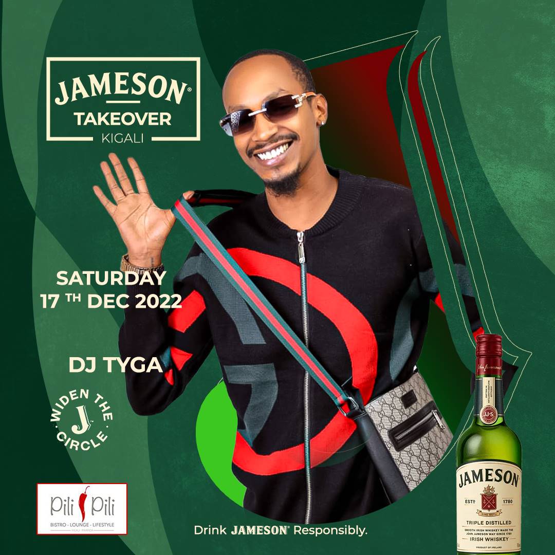 #RwOT, the plot this Saturday is just one. It's yet another exciting edition of the #JamesonTakeOver and will this time feature #DjSet and @djtyga250. Come through at @PiliPiliRwanda this Sat and have a good time as we enjoy the rich smooth taste of @jamesonwhiskey.