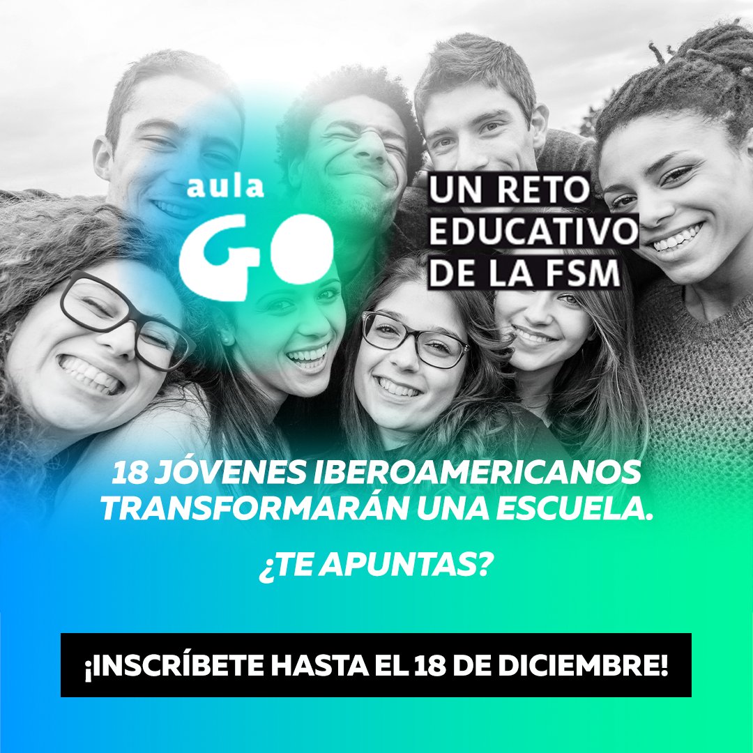 Fundacion_SM's tweet photo. 🔝 #AulaGo te ofrece la oportunidad de vivir una experiencia única.
✅ Los 18 jóvenes elegidos recibirán formación online para desarrollar un proyecto de transformación educativa en la Escuela Roberto Montes de Oca de #México.
https://t.co/jrG4xCr1fl
#JuntosCuidamosLaEducación https://t.co/IvbRnOMta3