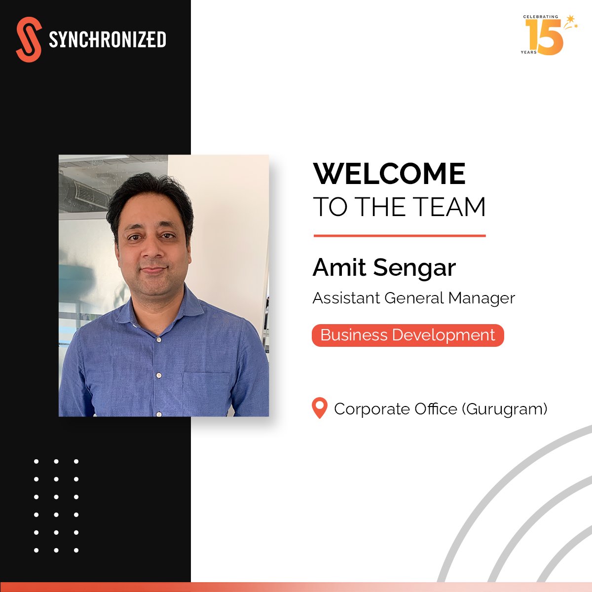 SynchronizedLtd's tweet photo. #welcomeonboard
.
.
.
#newjoinee #welcometotheteam #teammember #workwithsync #newmember https://t.co/yovL844nlS