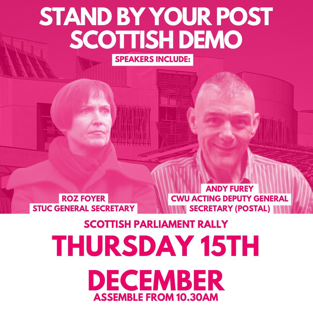 _Matt_Kerr's tweet photo. If you can, come over and support your posties this morning!
#standbyourpost
@cwu_scotland @CWUnews https://t.co/lGovb3K2FS