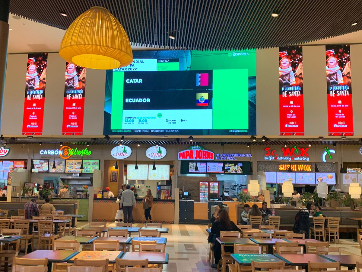 novastartech's tweet photo. Watch #WorldCup2022 with NovaStar! 🥳
NovaStar #vx1000 project with Sistasa in #columbia 🙌NovaStar in the World Cup is not just on the pitch! 😎Follow us to know more projects! 🙌#novastartech #notjustthepitch #novastarprojects #worldcupled #ledsystem #ledcontroller #foodcourt https://t.co/VTVP94kPqN