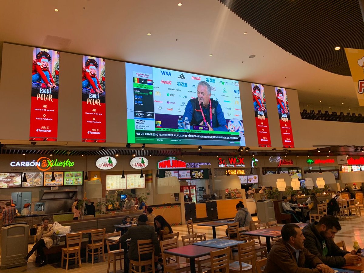 novastartech's tweet photo. Watch #WorldCup2022 with NovaStar! 🥳
NovaStar #vx1000 project with Sistasa in #columbia 🙌NovaStar in the World Cup is not just on the pitch! 😎Follow us to know more projects! 🙌#novastartech #notjustthepitch #novastarprojects #worldcupled #ledsystem #ledcontroller #foodcourt https://t.co/VTVP94kPqN