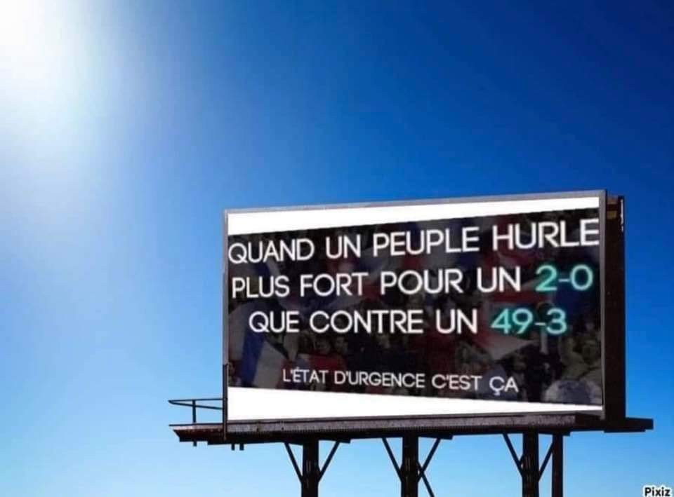 davy_tweet's tweet photo. Quand un peuple hurle plus fort pour un 2-0 que contre un 49-3 ... https://t.co/UNqYZHabcC
