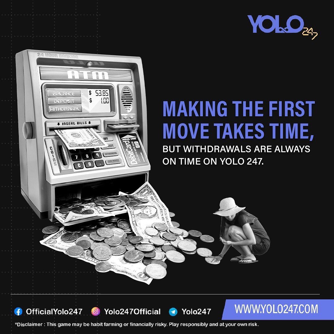 Yolo247Official's tweet photo. "Yes, youโve heard it right. You may take time to make your first move but you can be rest assured that you get faster withdrawals on YOLO 247."
#winbig #onlinebetting #onlinecasinogames #bettingexpert #safebetting #cardgames #trustedcasino #Yolo247 #fifaworldcup2022 #playonline https://t.co/74AXYJokTp