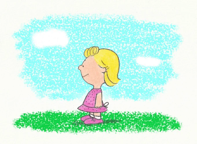 初めて立って登場時のサリー #ピーナッツ #peanuts 