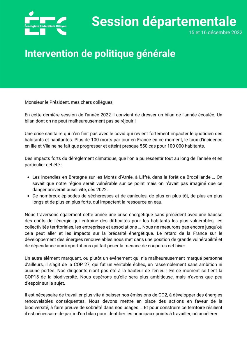 GroupeEFC_CD35's tweet image. réuni.es aujourd&apos;hui et demain en session départementale.
A noter : 
- le débat d&apos;orientations budgétaires
- le rapport développement durable
- le rapport égalité femmes / hommes 
Retrouvez l&apos;intervention de politique générale du groupe portée par @MARIONLF35 👇