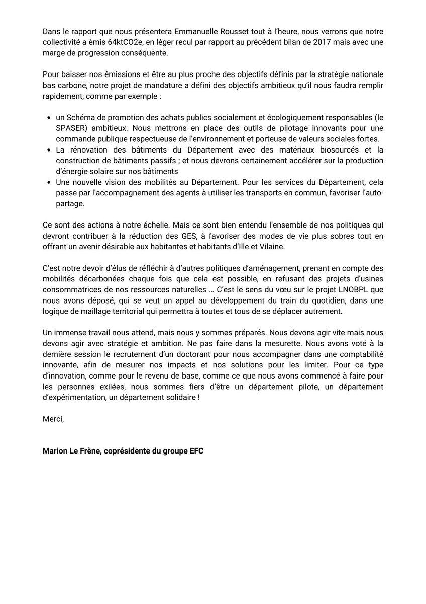 GroupeEFC_CD35's tweet image. réuni.es aujourd&apos;hui et demain en session départementale.
A noter : 
- le débat d&apos;orientations budgétaires
- le rapport développement durable
- le rapport égalité femmes / hommes 
Retrouvez l&apos;intervention de politique générale du groupe portée par @MARIONLF35 👇