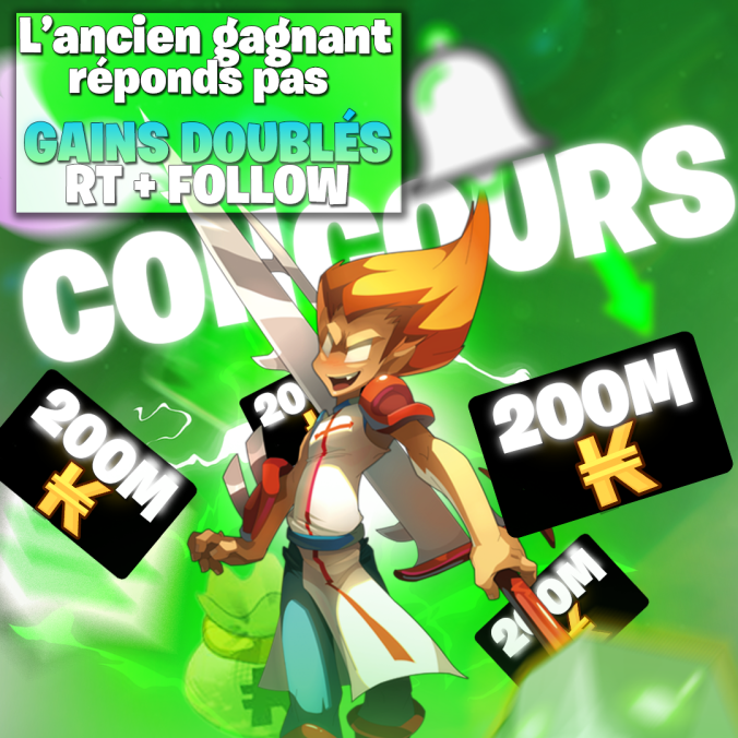 le gagnant des 100 m a pas rep du coup je double !         
 ( stp si tu gagne rep pas envie de doubler encore ! )
200 M CASH A GAGNER !
FOLLOW 
<a href="/Lastbaroudeur/">Last-baroudeur</a>
 
+ RT
et FOLLOW MOI SUR TWITCH twitch.tv/lastbaroudeur
TAS le 24/12 en direct sur twitch ( pas de fake ici ! )