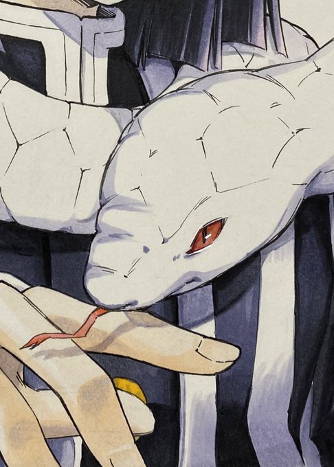 「black hair white snake」 illustration images(Latest)
