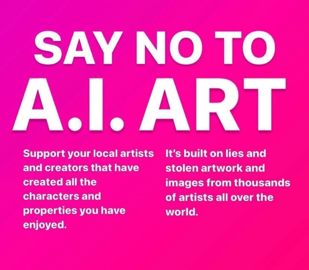 SeireiART 🍥 on Twitter "Let's say that together "AI art isn't real art.""