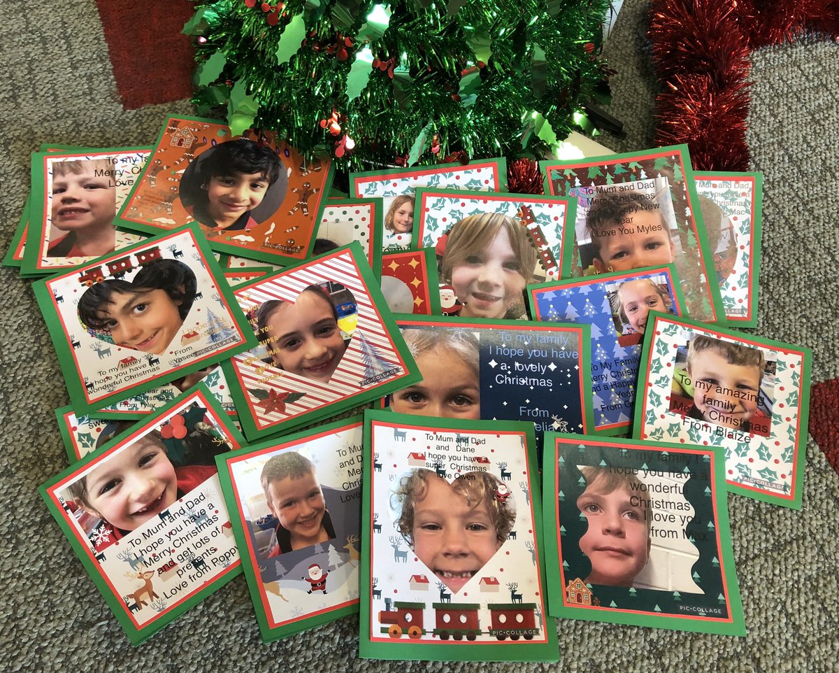 Year 1 students used the app PicCollage to.create a family Christmas card. <a href="/WA_Edu_News/">WA Education News</a> @TDS_SS_CO <a href="/FrancaDillon/">Franca Dillon</a> <a href="/PicCollage/">PicCollage</a>